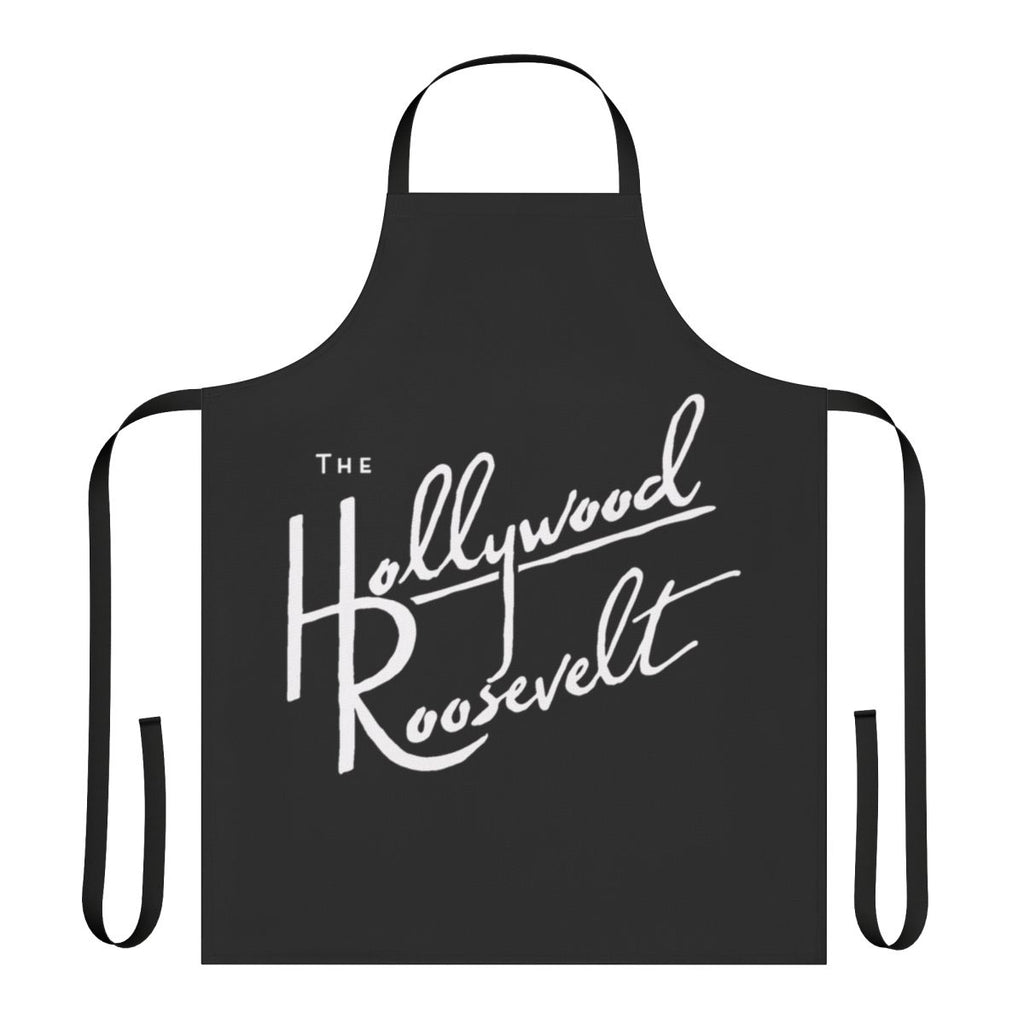A high-quality t-shirt apron featuring the iconic Hollywood Roosevelt design