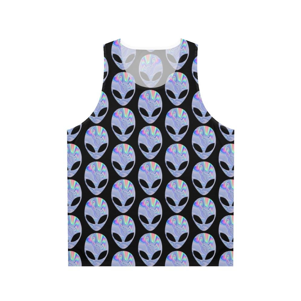 Holographic alien unisex tank top