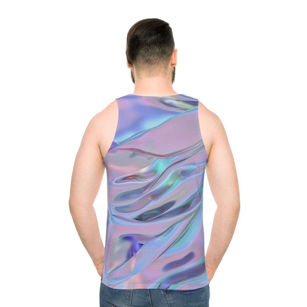Holographic unisex abstract graphic design tank top