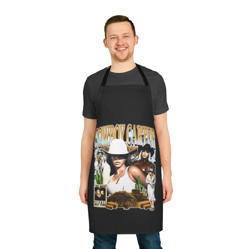 "Beyoncé-inspired apron with Renaissance-themed design"