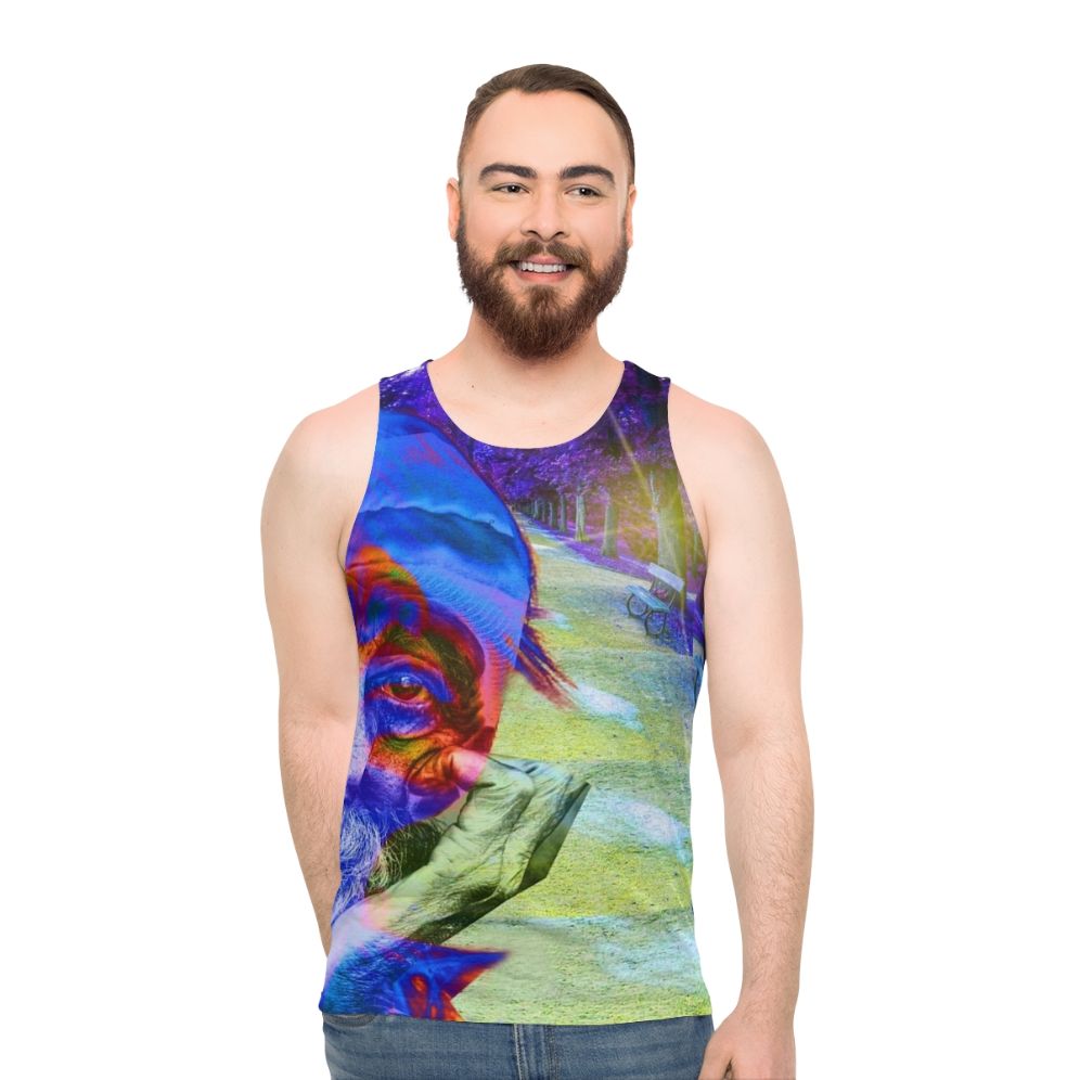 Unisex tank top supporting homelessness causes