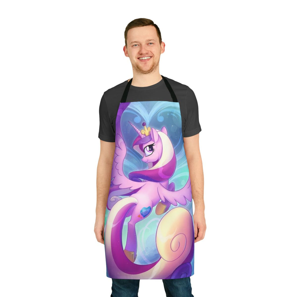Handmade apron featuring a princess pony design
