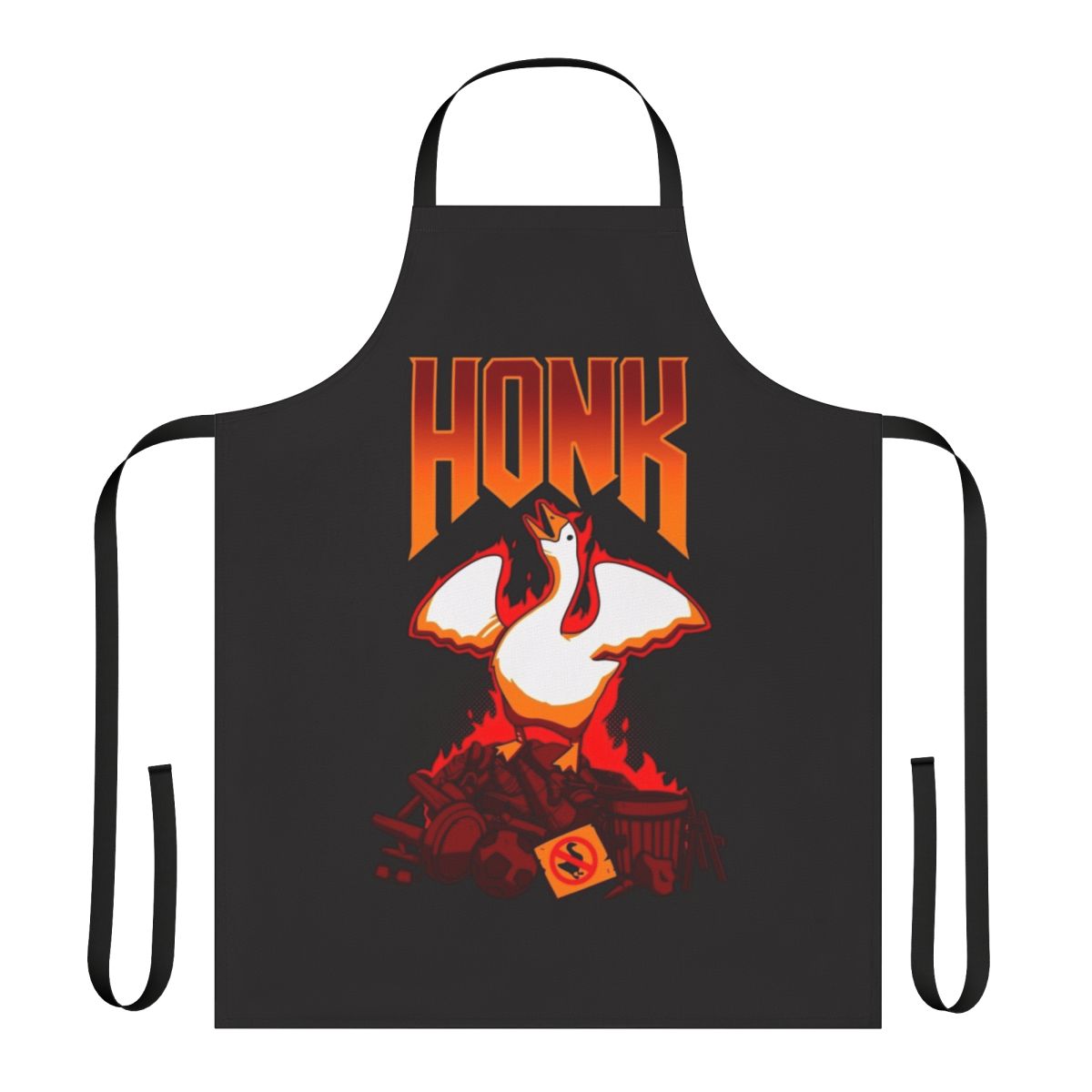 "Honk inspired apron design for gamers and geeks"