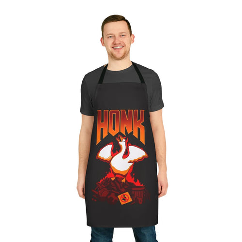 "Honk inspired apron design for gamers and geeks"