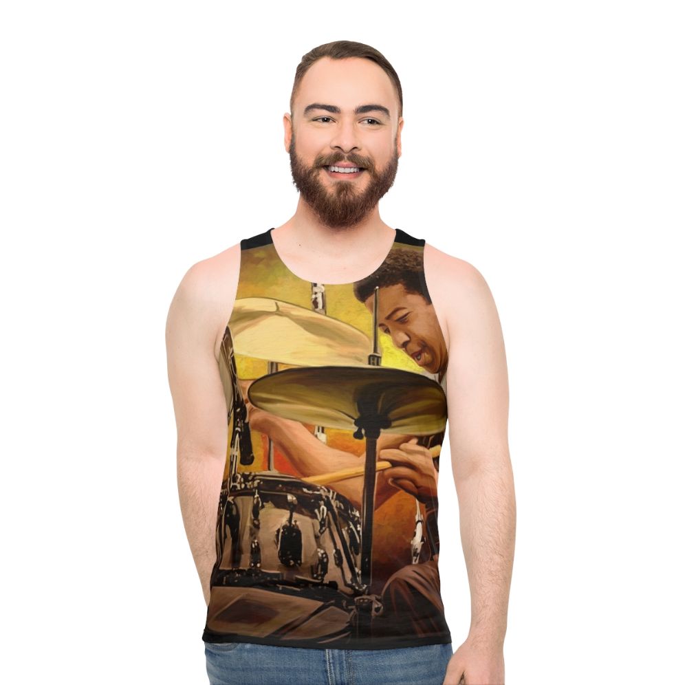Unisex tank top honoring jazz drummer Tony Williams