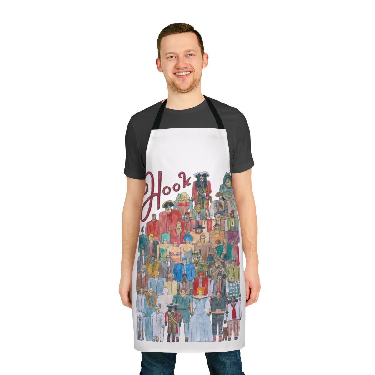 Hook Team Illustration Apron featuring Peter Pan characters