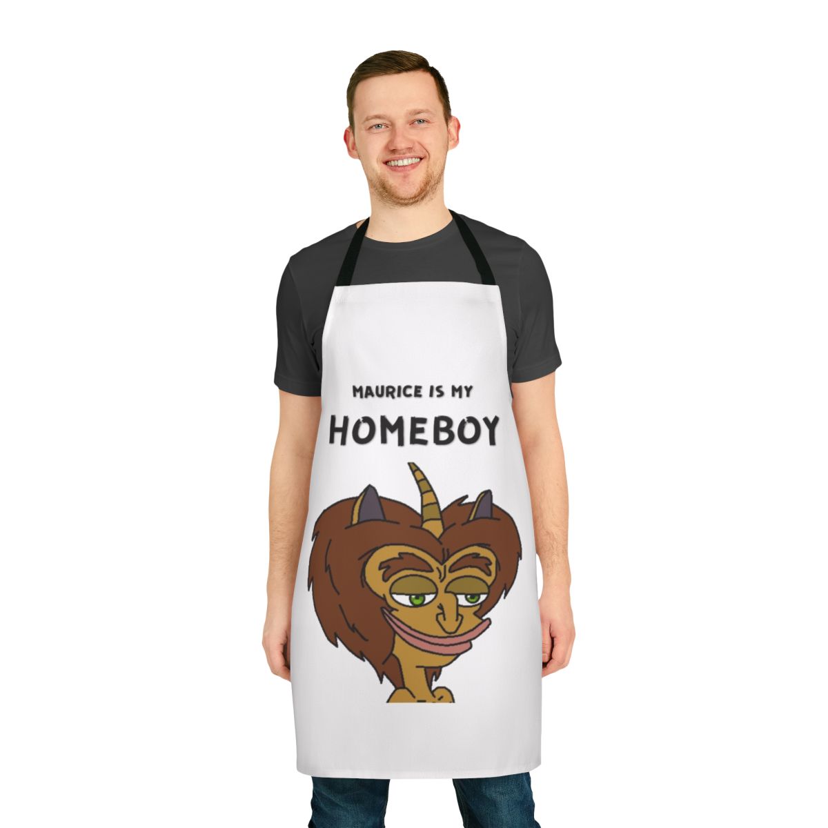 Apron featuring the Hormone Monster character from the Netflix series Big Mouth