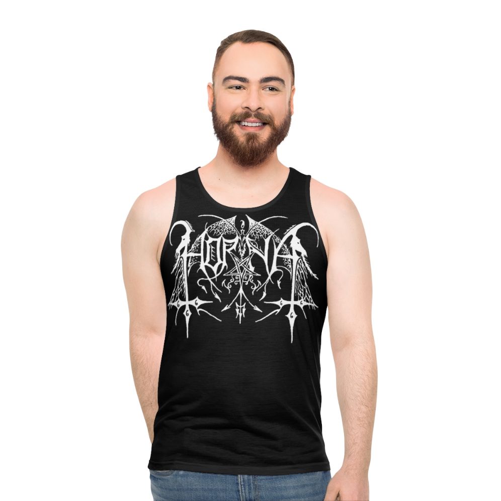 Horna Unisex Black Metal Tank Top