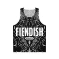 Fiendish Urgastij Geometric Horror Monster Black and White Tank Top