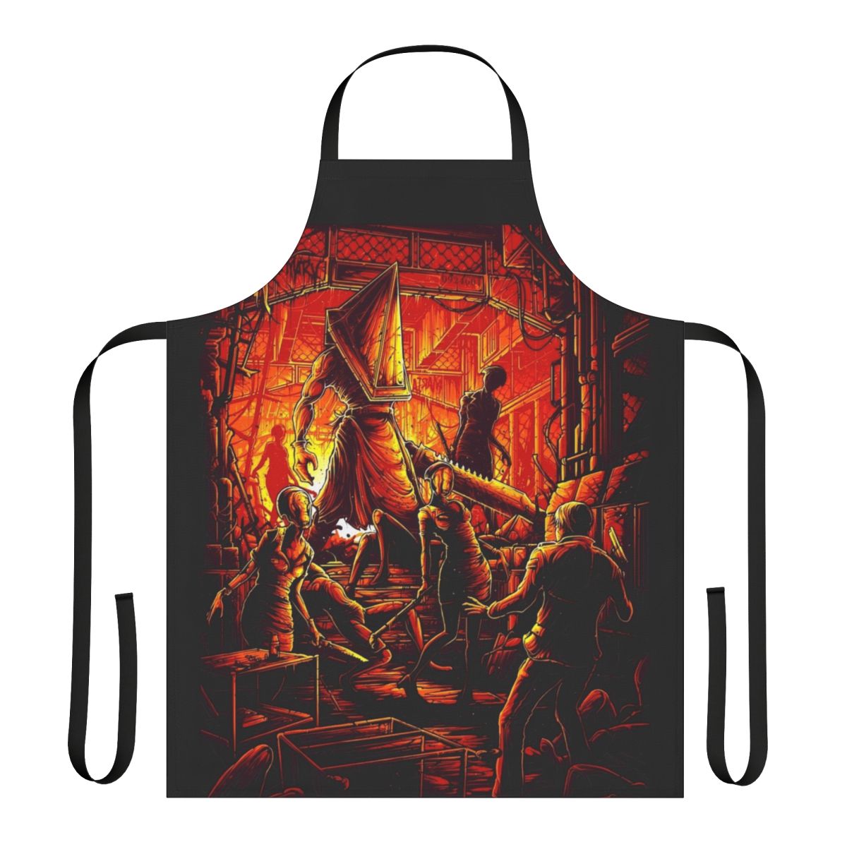 Pyramid Head themed apron, featuring the iconic horror character from the Silent Hill video game series