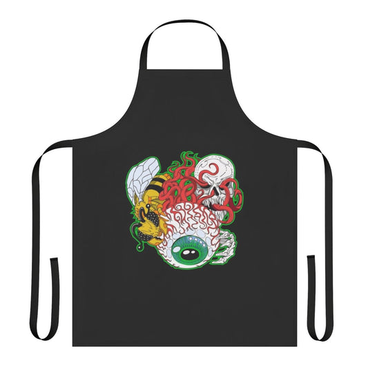 A striking apron featuring the iconic Eye of Cthulhu from the popular game Terraria.