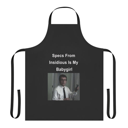 A high-quality apron featuring a graphic inspired by the Insidious horror movie franchise.