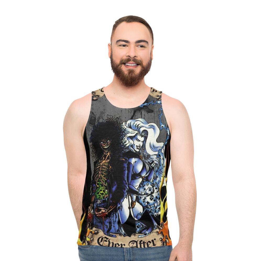 Horror-Inspired Lady Death Evil Ernie Unisex Tank Top