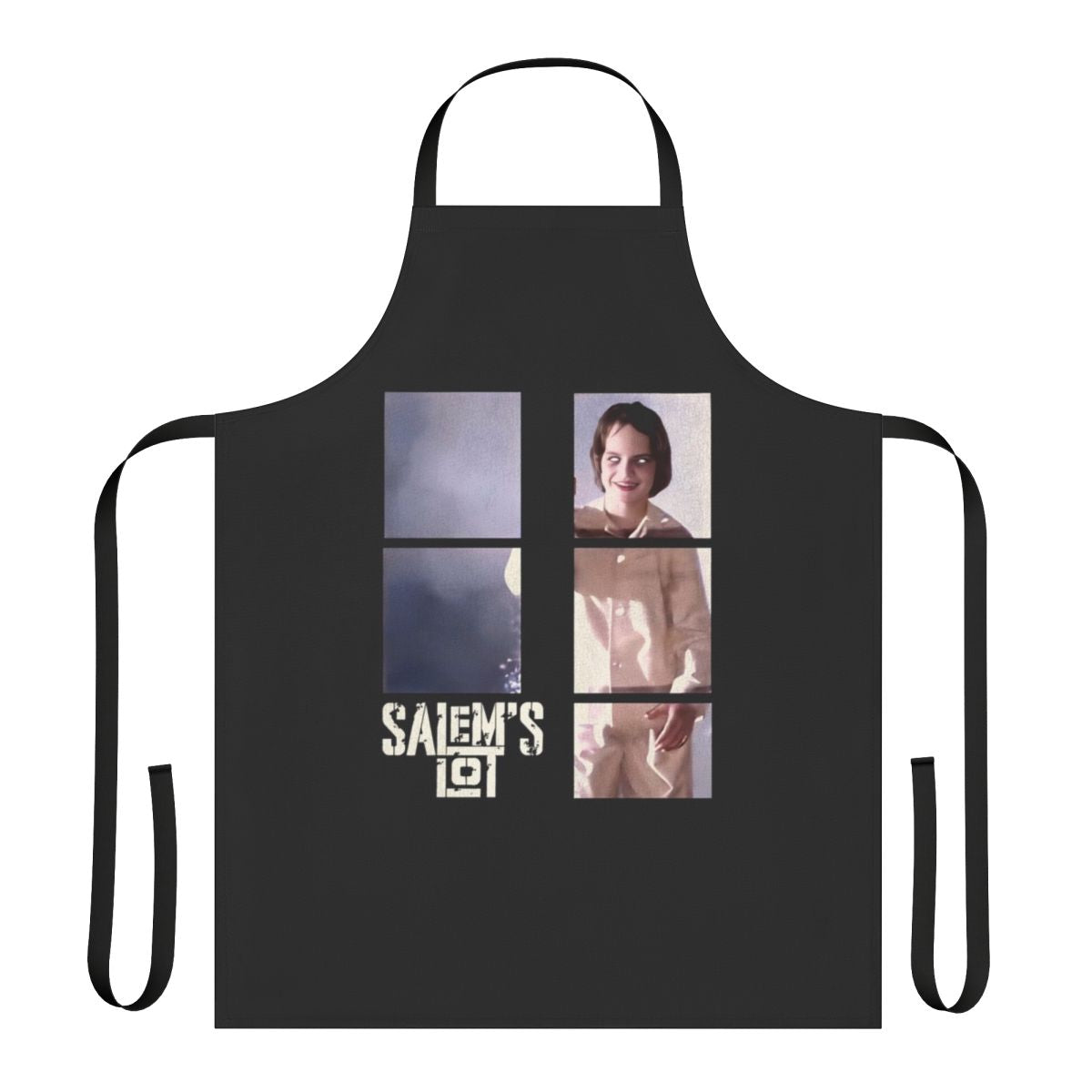 Horror movie inspired apron with the iconic window scene from Salem's Lot