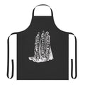 White apron with horror and suspense design inspired by the film Suspiria