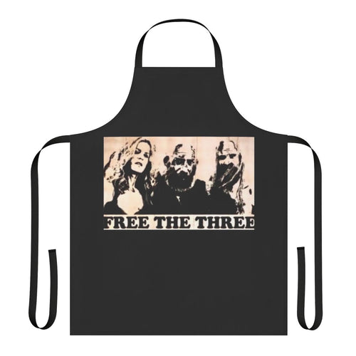 A stylish and horror-themed apron inspired by the cult classic film "3 from Hell" by Rob Zombie.