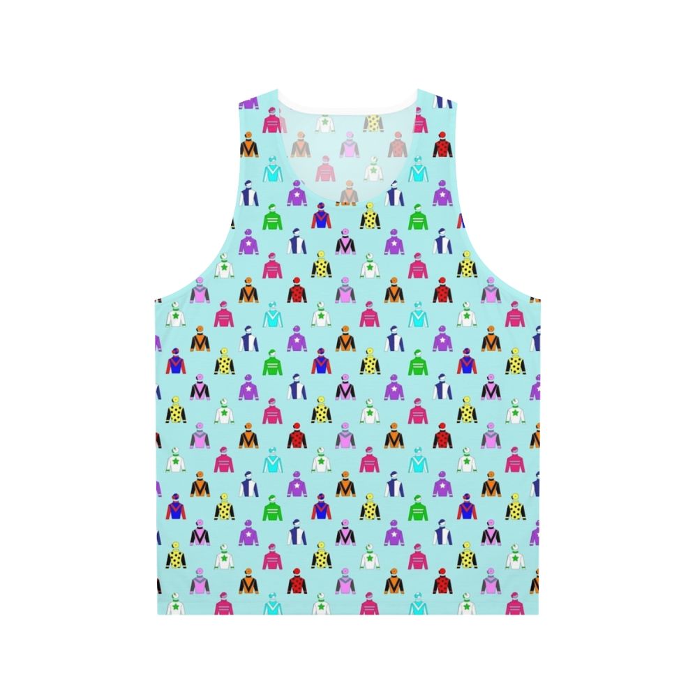 Horse racing jockey silks unisex tank top with colorful pattern