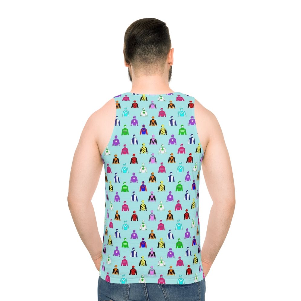 Horse racing jockey silks unisex tank top with colorful pattern