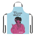 Hot pink apron with pop art inspired Patti Labelle design