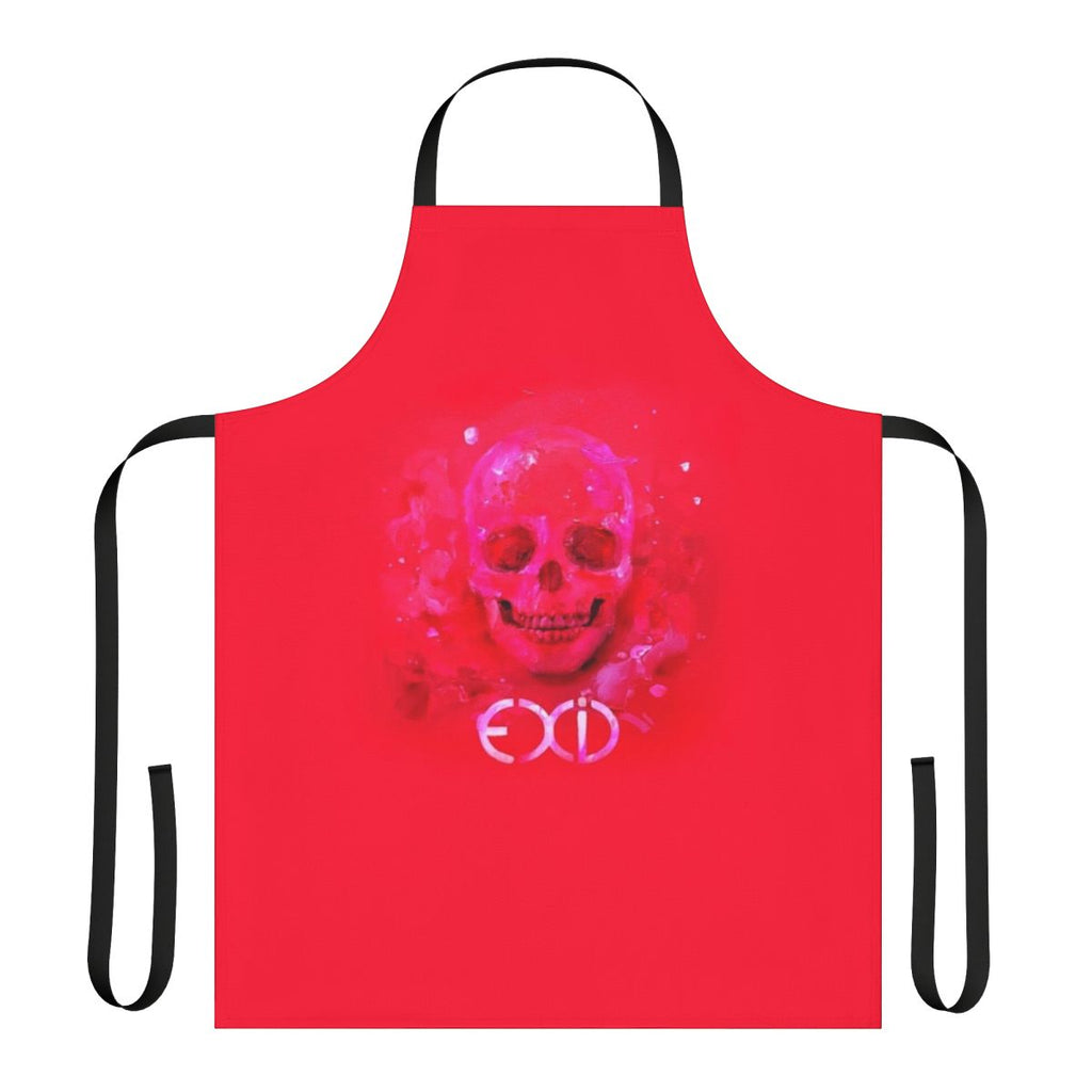 Hot pink apron with skull design inspired by EXID K-pop girl group