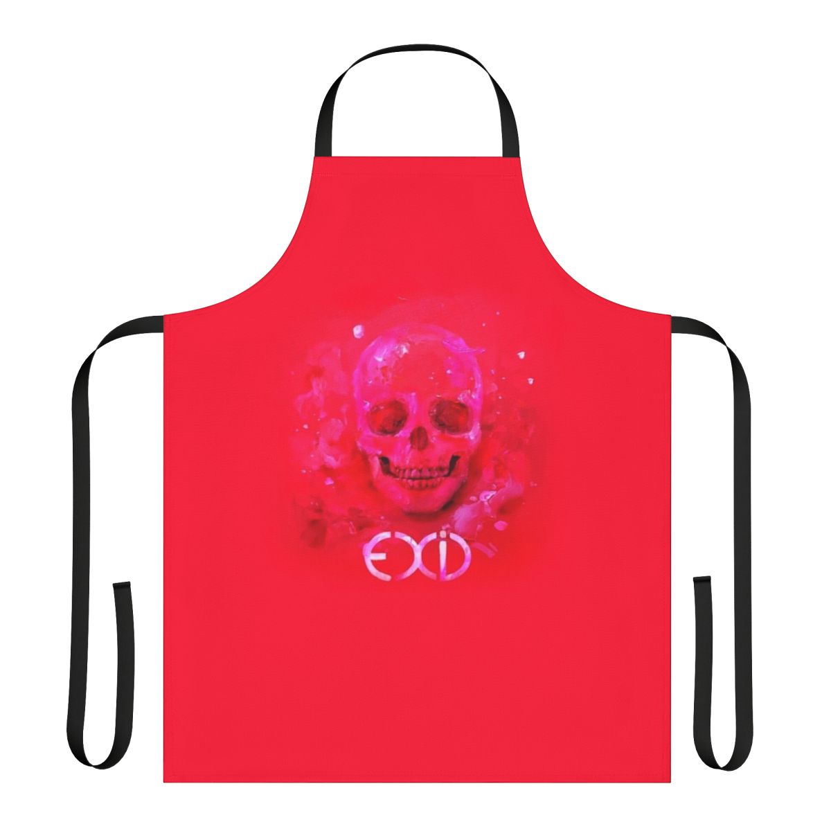 Hot pink apron with skull design inspired by EXID K-pop girl group