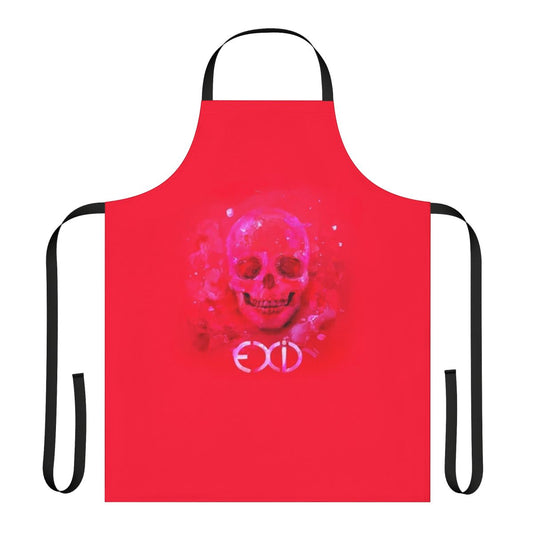 Hot pink apron with skull design inspired by EXID K-pop girl group
