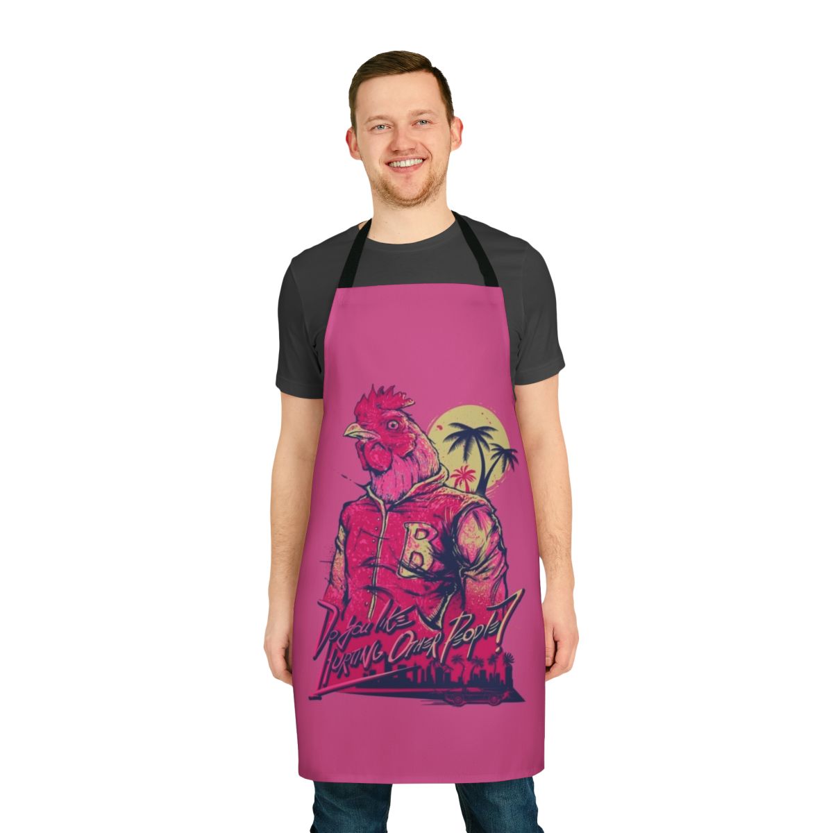 Hotline Miami inspired apron with Richard jacket design