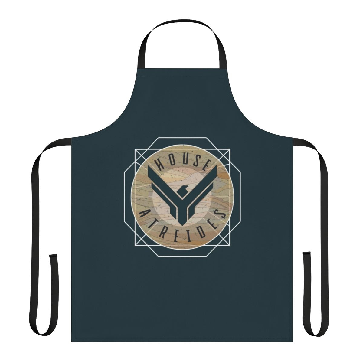 House Atreides inspired Dune fan art design on a high-quality cooking apron