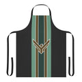 Green striped apron featuring the House Atreides banner and logo from the Dune science fiction universe