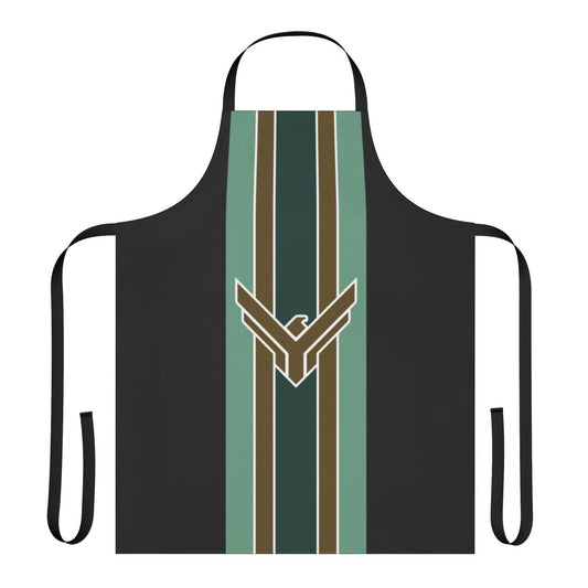 Green striped apron featuring the House Atreides banner and logo from the Dune science fiction universe
