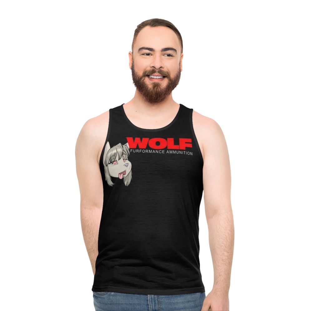 Unisex Howling Wolf Graphic Tank Top