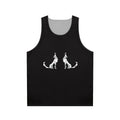 Wolves howling in a forest graphic on a unisex tank top