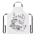 Howl's Moving Castle inspired apron with anime artwork and characters