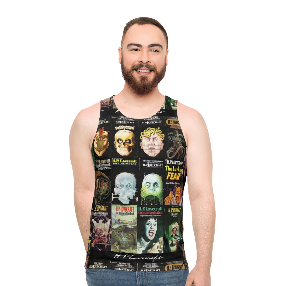 H.P. Lovecraft inspired unisex horror tank top