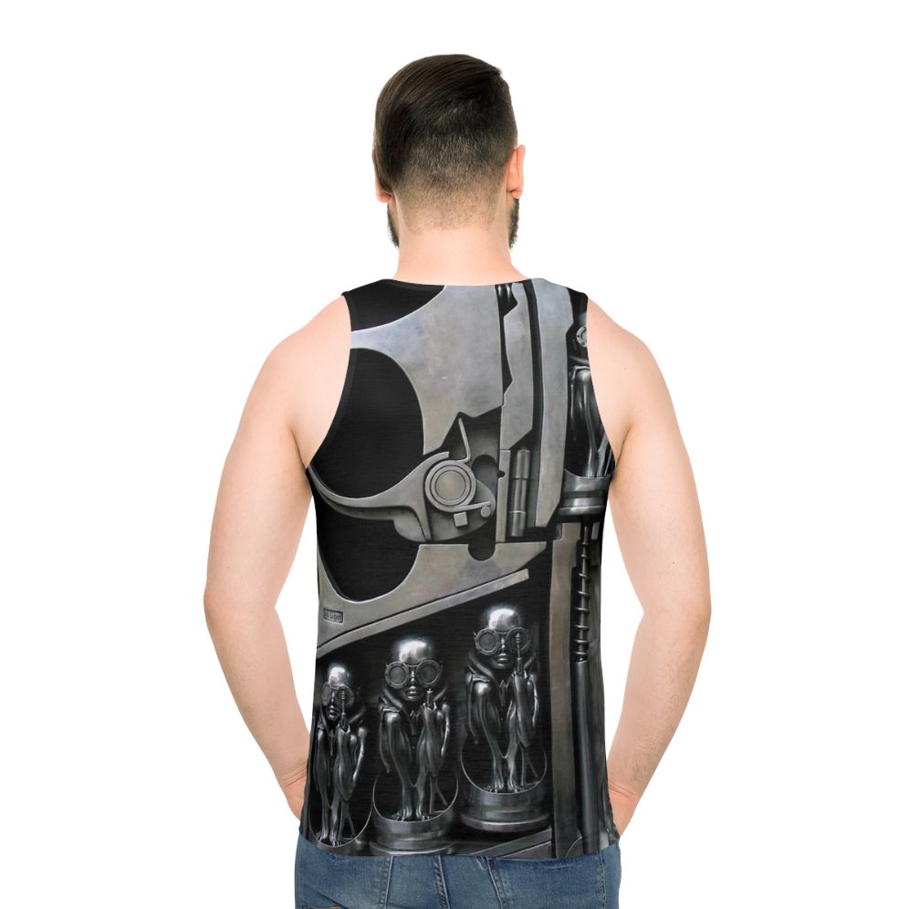 HR Giger inspired sculpture unisex tank top