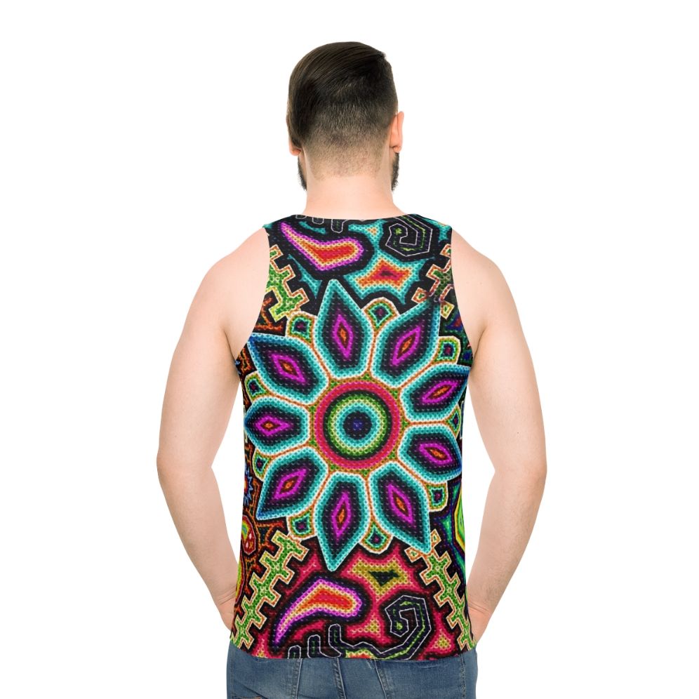 Huichol art Mexico unisex tank top