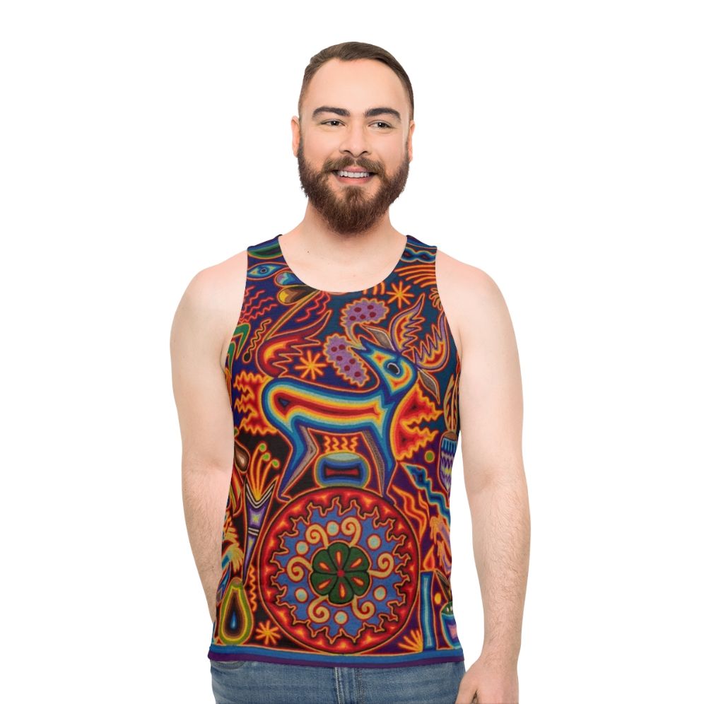 Huichol Unisex Mexican Skull Tank Top