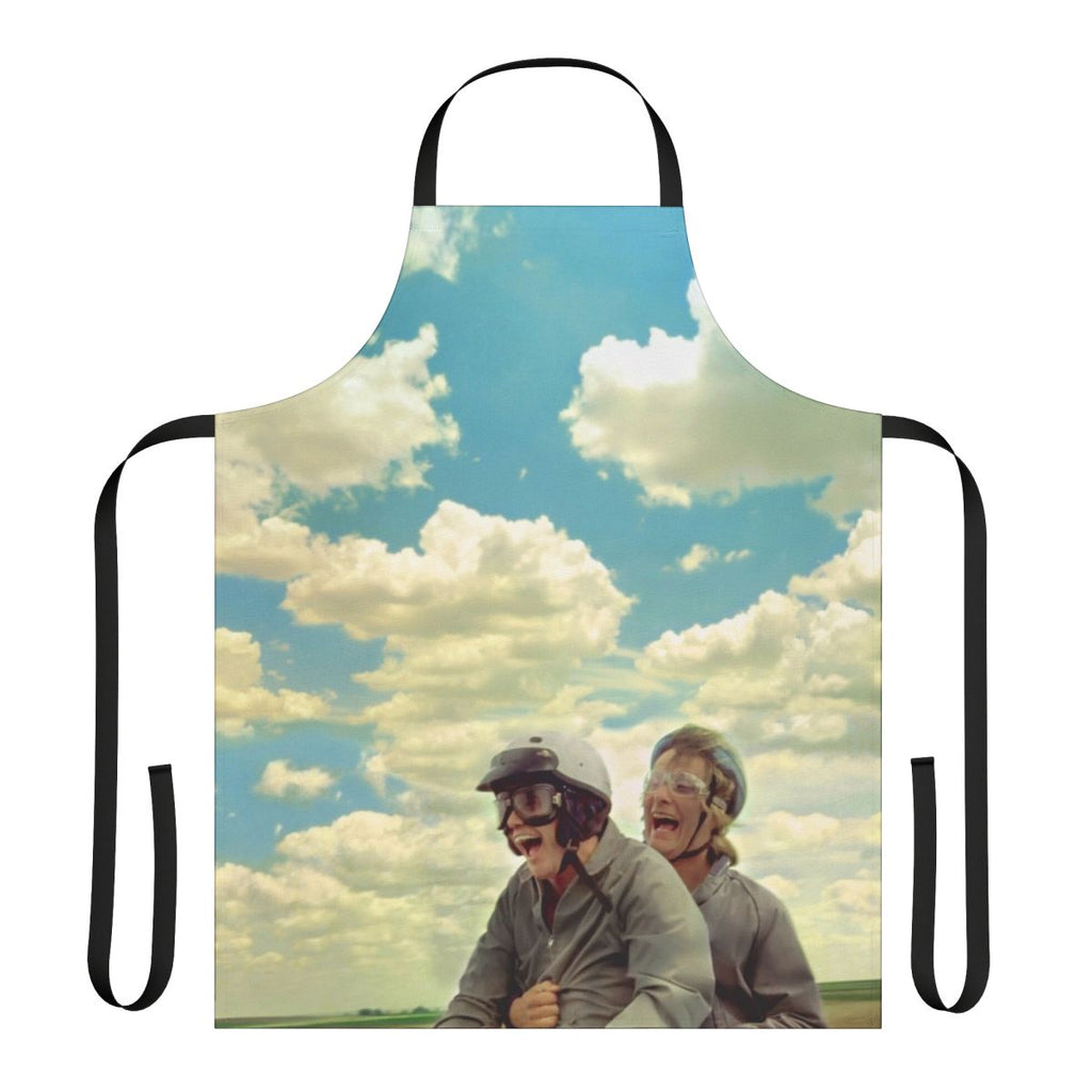 Vintage-style comedy apron featuring a retro design inspired by the 1990s movie Dumb and Dumber