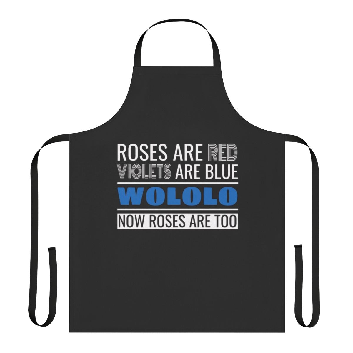 Age of Empires inspired apron with "Wololo" text