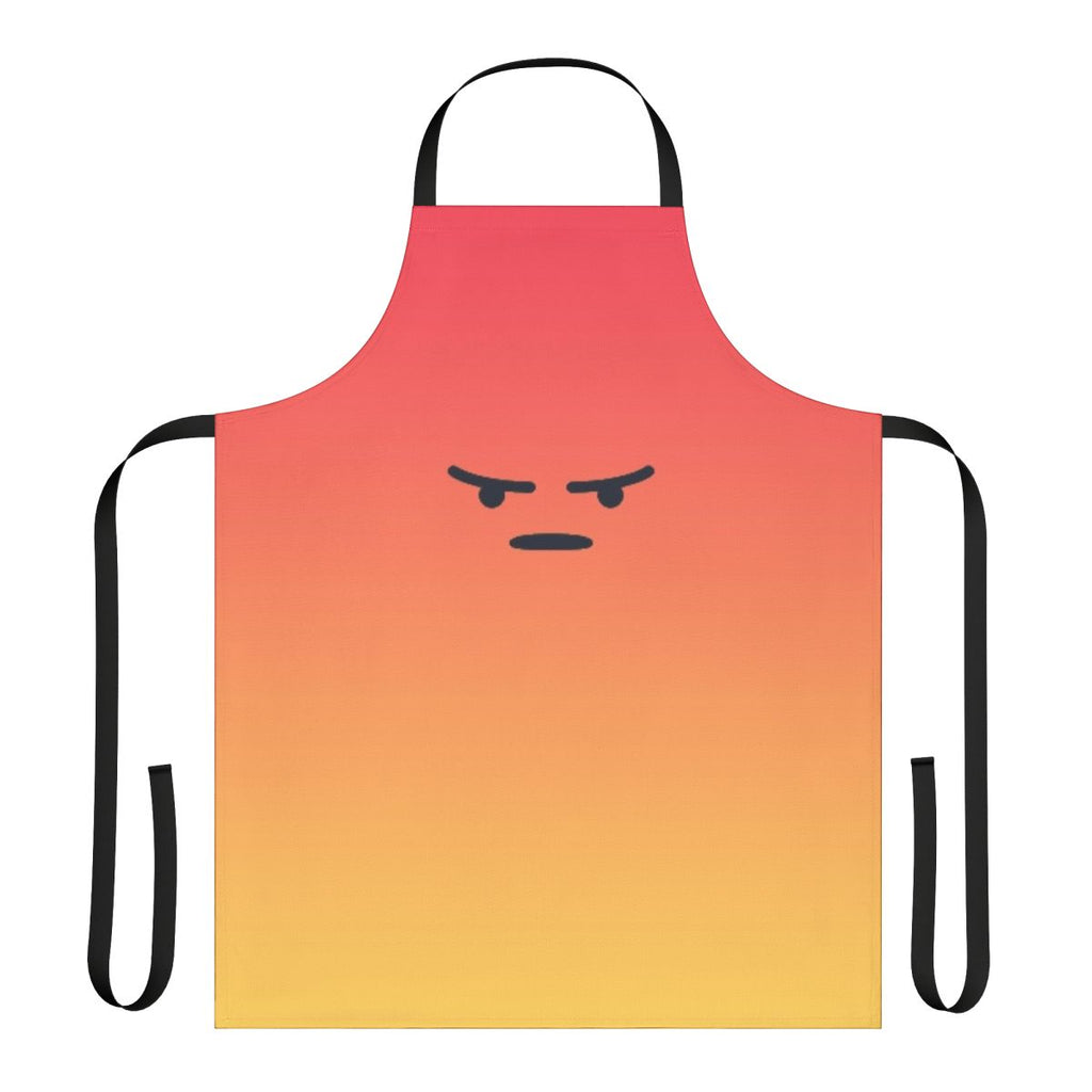 Angry React-themed apron with humorous design