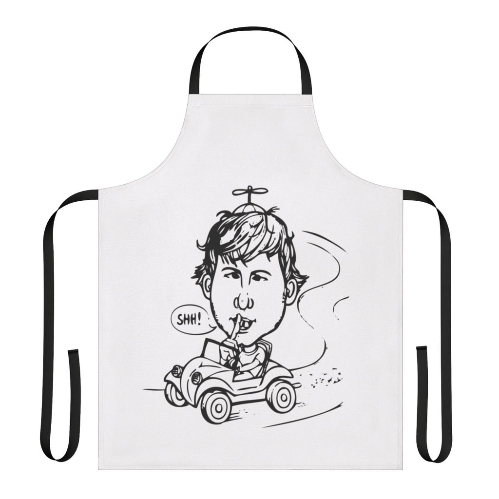 Rude man who shushes printed on a durable and comfortable apron