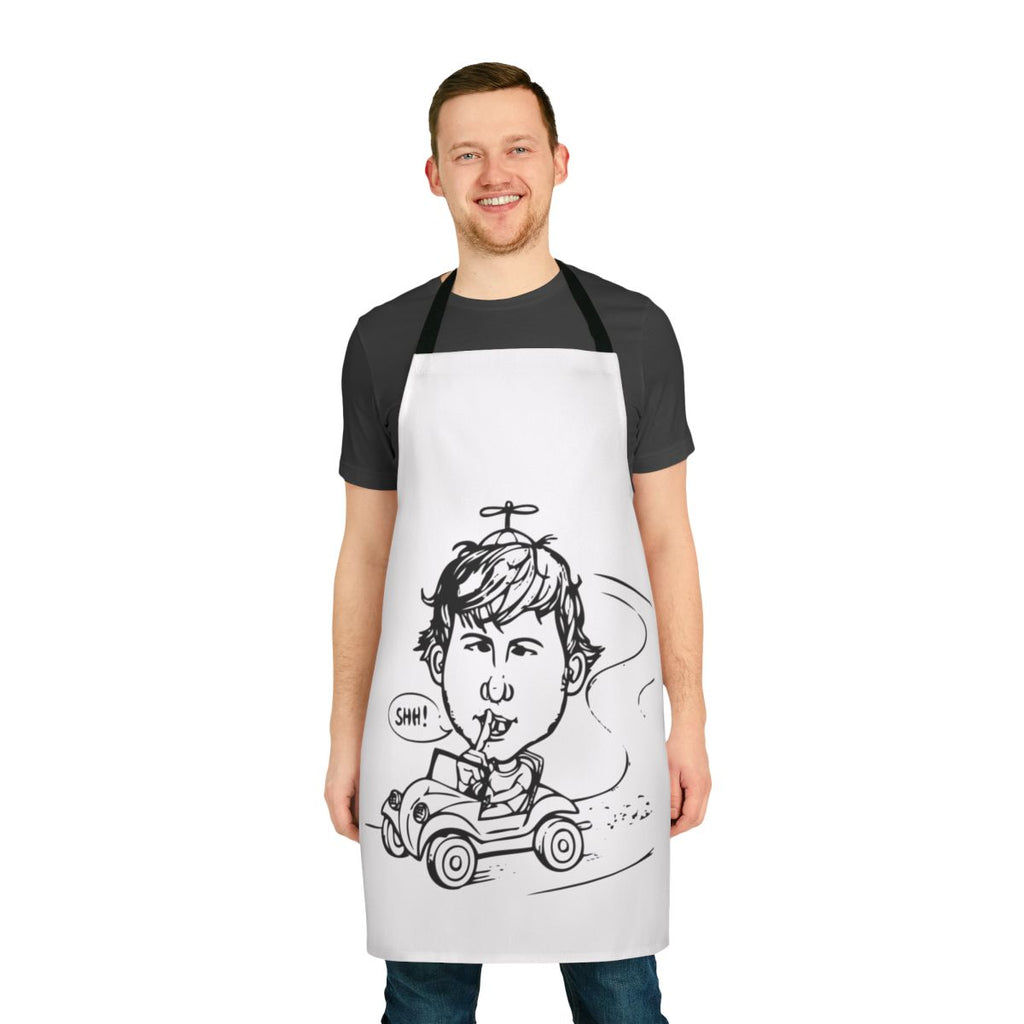 Rude man who shushes printed on a durable and comfortable apron