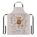 Apron featuring a Monty Python-inspired design and weight ratio calculations