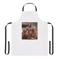 Black guy meme printed on a high-quality apron with a wood grain design