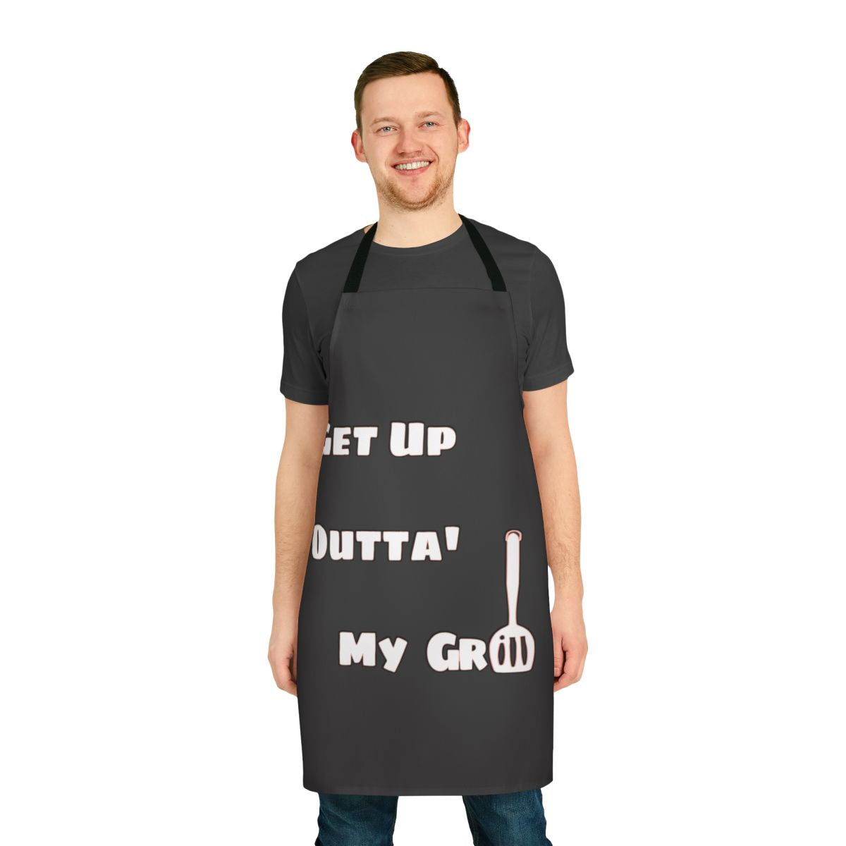 Grill Humor Apron featuring a funny design for the kitchen