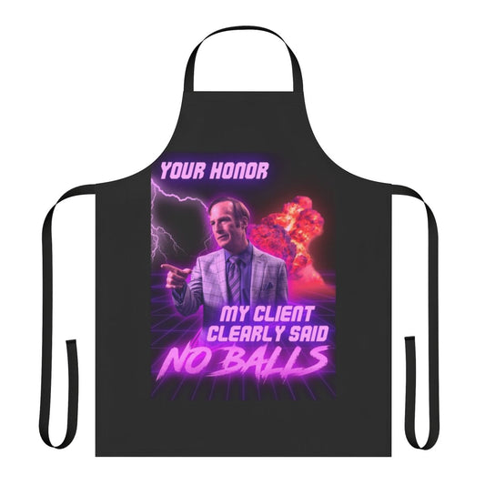 Funny "No Balls" novelty apron for the kitchen