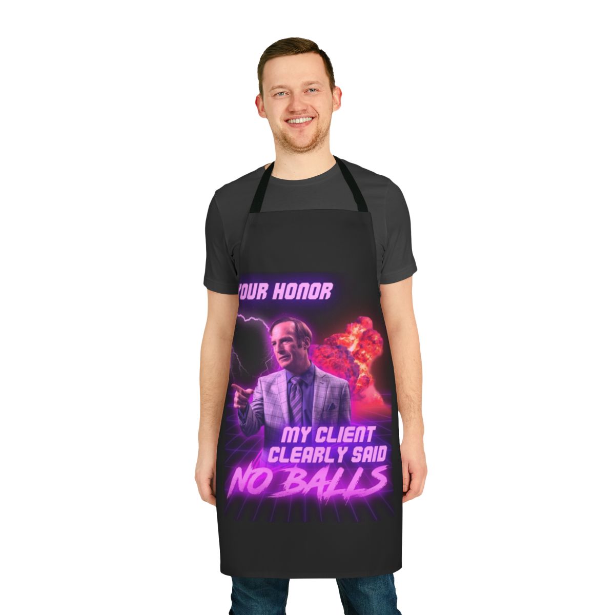 Funny "No Balls" novelty apron for the kitchen