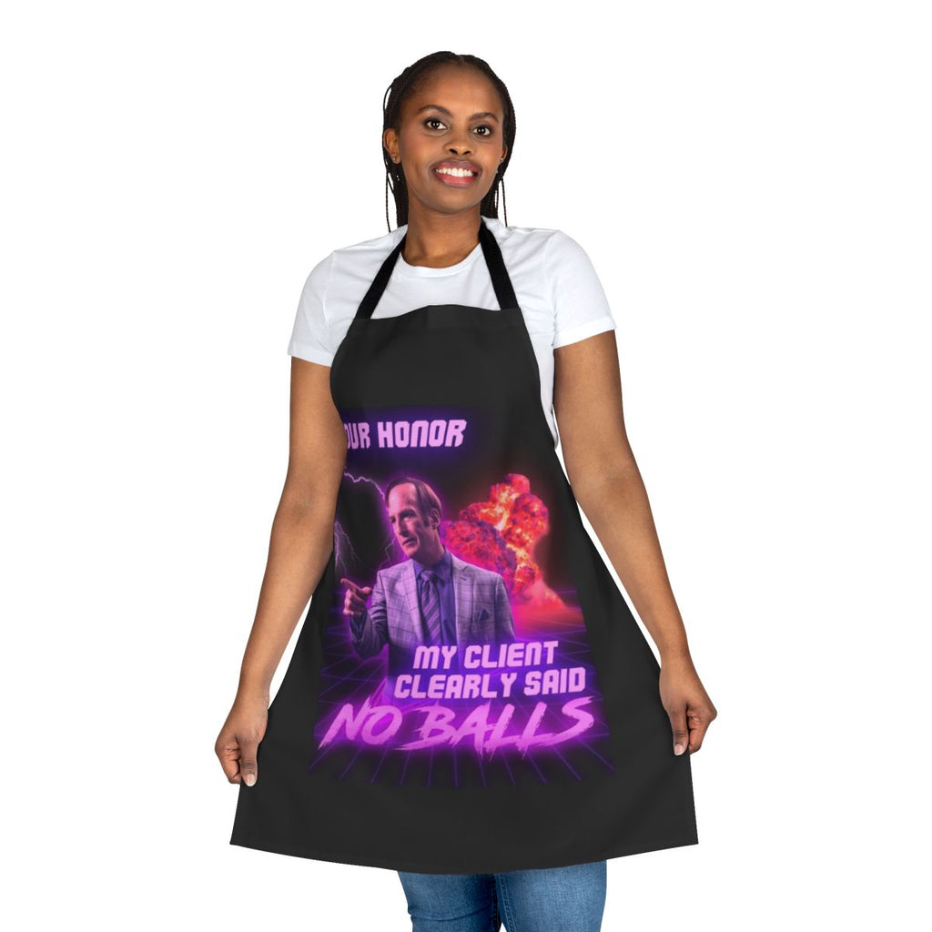 Funny "No Balls" novelty apron for the kitchen