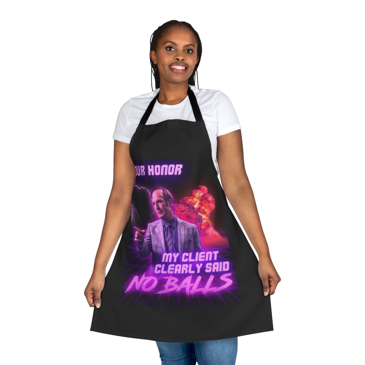 Funny "No Balls" novelty apron for the kitchen