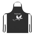 "Apron featuring a creative 'attempted murder' design with crows or ravens"